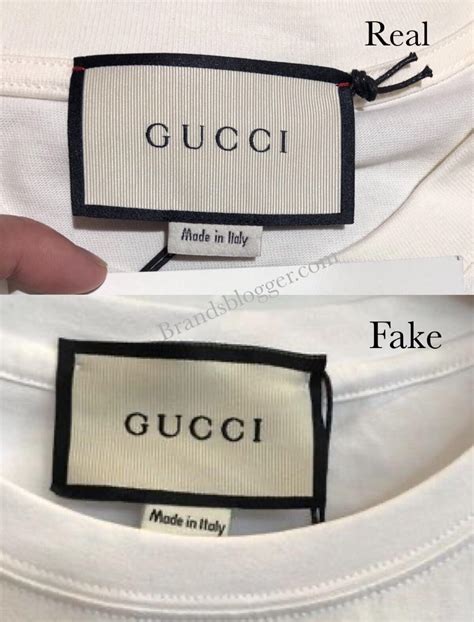 fake gucci t shirt vs real|authentic gucci labels.